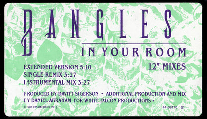 Bangles : In Your Room (12")