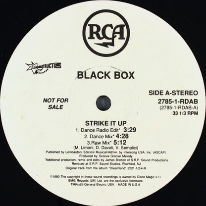 Black Box : Strike It Up (12", Promo)