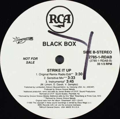Black Box : Strike It Up (12", Promo)