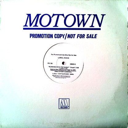 Lionel Richie : Running With The Night (12", Single, Promo)