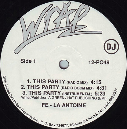 Fe-La Antoine : This Party (12", Maxi, Promo)