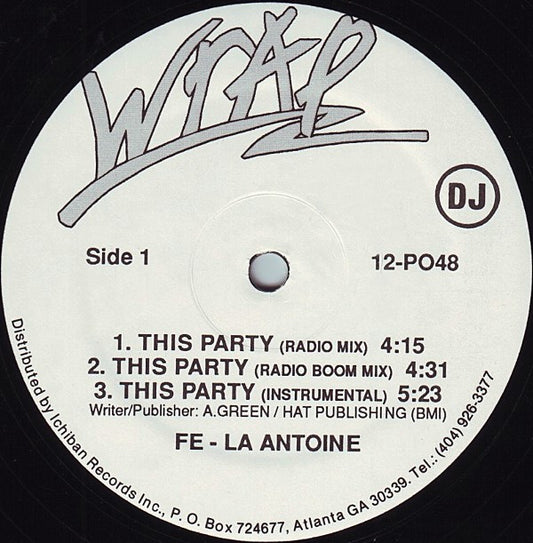 Fe-La Antoine : This Party (12", Maxi, Promo)