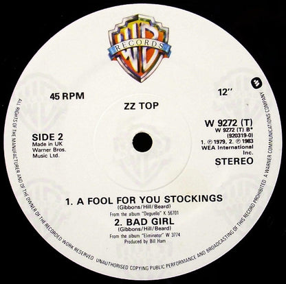 ZZ Top : Legs (Metal Mix) (12", Single, RE)