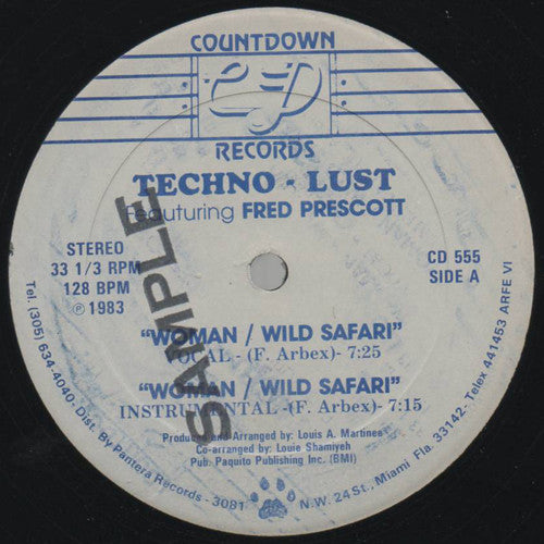 Techno Lust : Woman / Wild Safari (12")