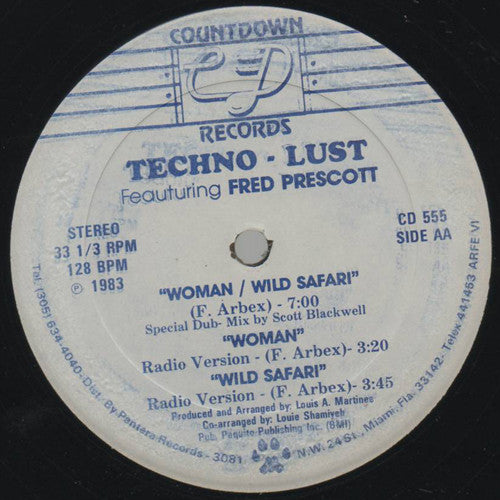 Techno Lust : Woman / Wild Safari (12")