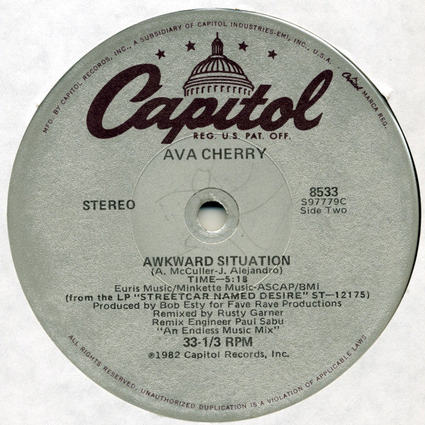 Ava Cherry : Streetcar Named Desire (12")