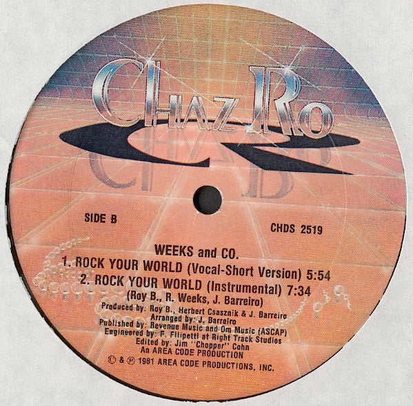 Weeks And Co.* : Rock Your World (12")
