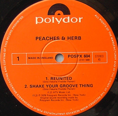 Peaches & Herb : Reunited / Shake Your Groove Thing / Freeway / Roller Skatin' Mate (12", Comp)