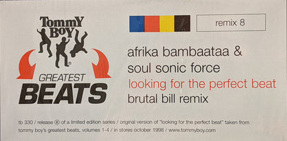 Afrika Bambaataa & Soulsonic Force : Looking For The Perfect Beat (12", Ltd)