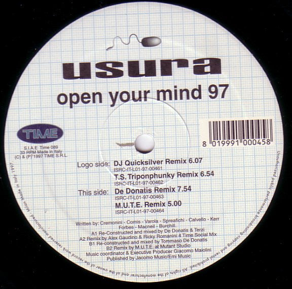 Usura* : Open Your Mind 97 (12")