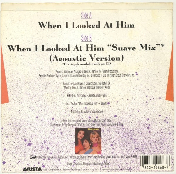 Exposé : When I Looked At Him (7", Single)