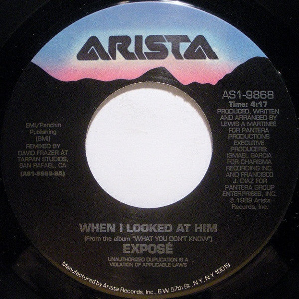 Exposé : When I Looked At Him (7", Single)