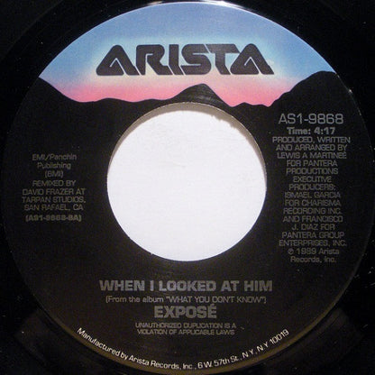 Exposé : When I Looked At Him (7", Single)