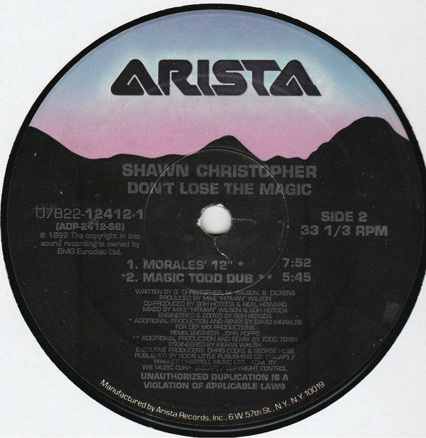 Shawn Christopher : Don't Lose The Magic (12")