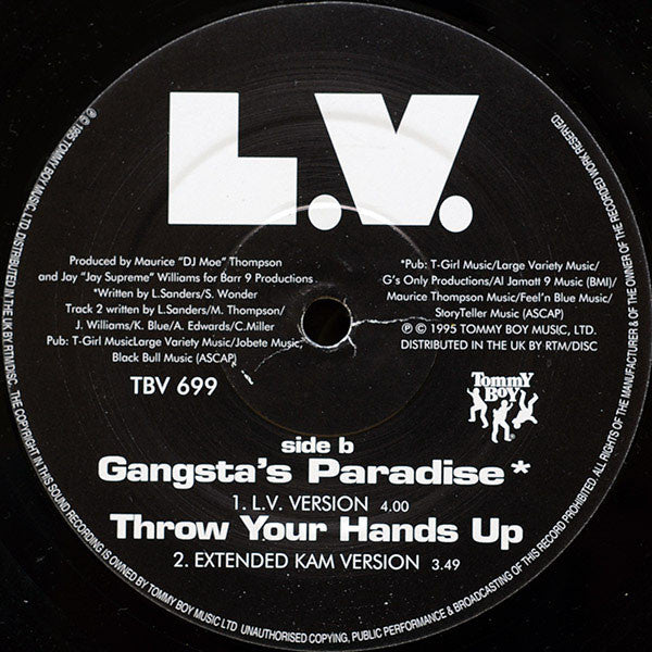 LV : Throw Your Hands Up b/w Gangsta's Paradise (12")