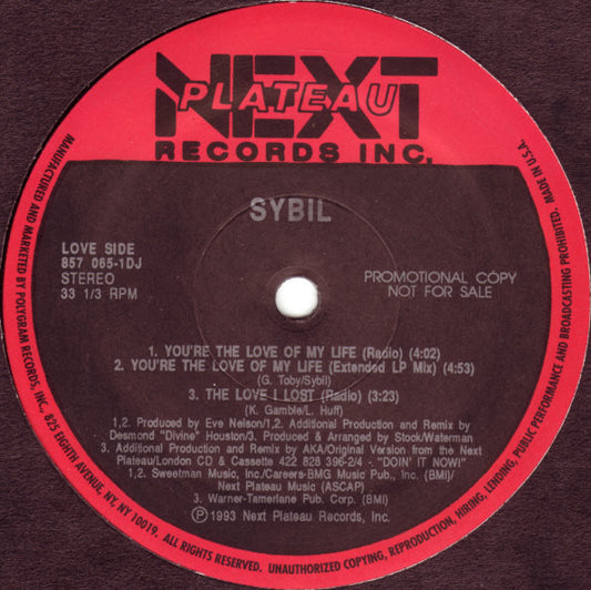 Sybil : You're The Love Of My Life (12", Promo)