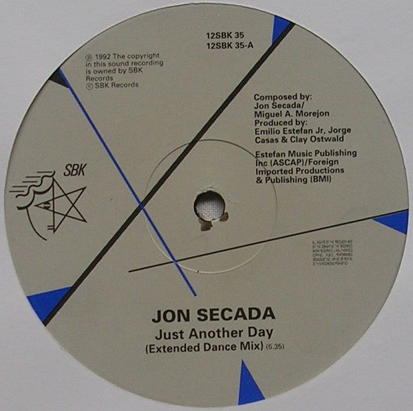 Jon Secada : Just Another Day (12", Single)