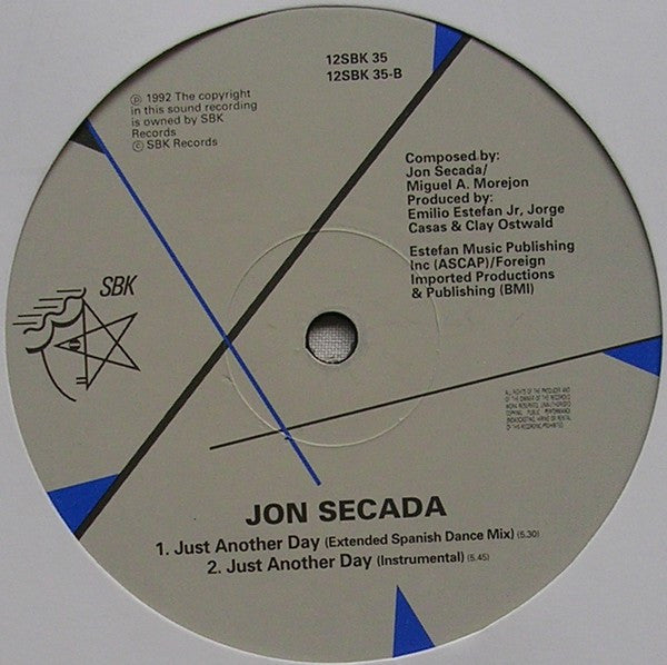 Jon Secada : Just Another Day (12", Single)