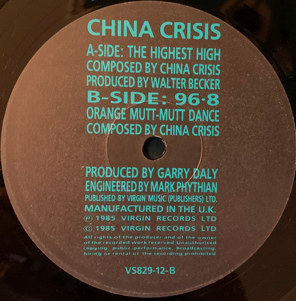 China Crisis : The Highest High (12", Single)
