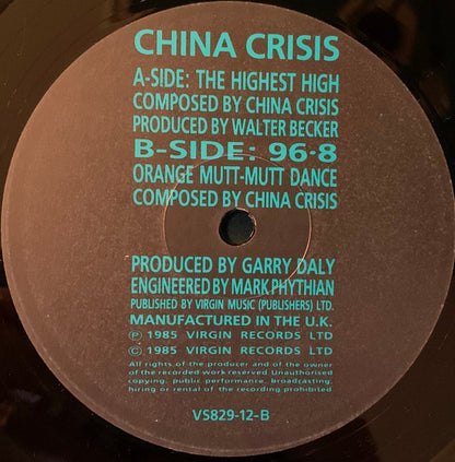 China Crisis : The Highest High (12", Single)