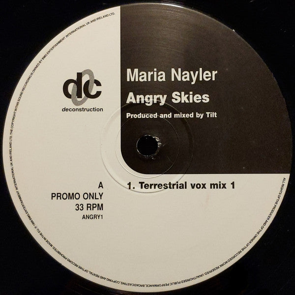 Maria Nayler : Angry Skies (12", Promo)