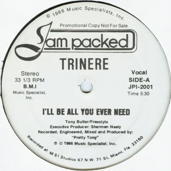 Trinere : I'll Be All You Ever Need (12", Promo)