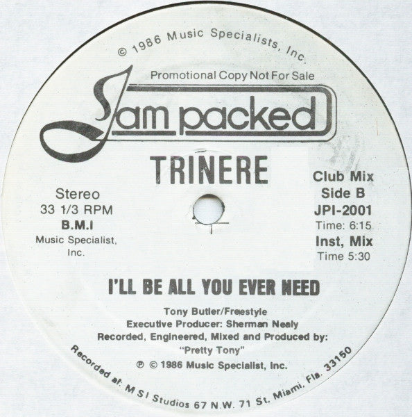 Trinere : I'll Be All You Ever Need (12", Promo)