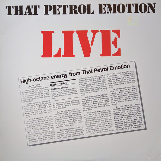That Petrol Emotion : Live (LP, Album)