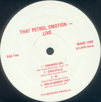 That Petrol Emotion : Live (LP, Album)