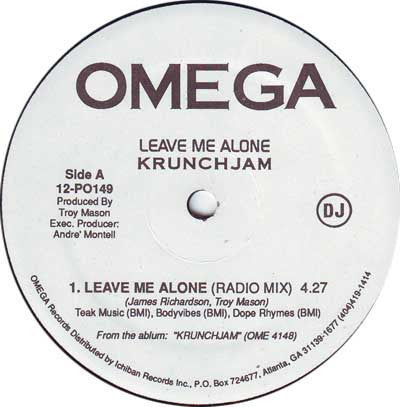 Krunchjam : Leave Me Alone (12", Promo)