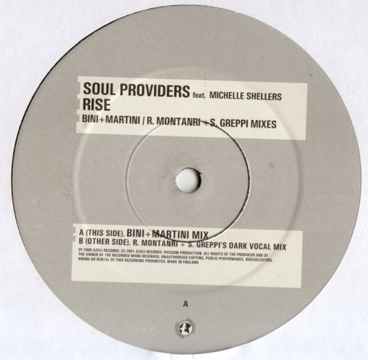 Soul Providers Feat. Michelle Shellers : Rise (12")