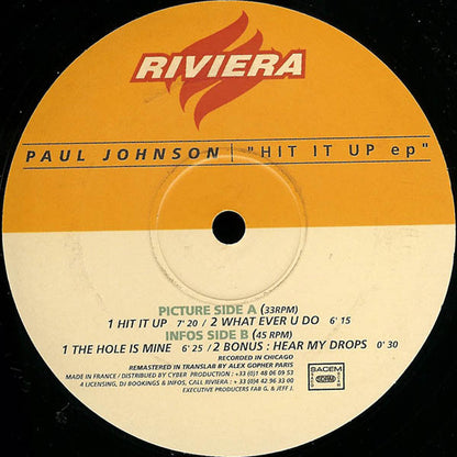 Paul Johnson : Hit It Up EP (12", EP, RM)