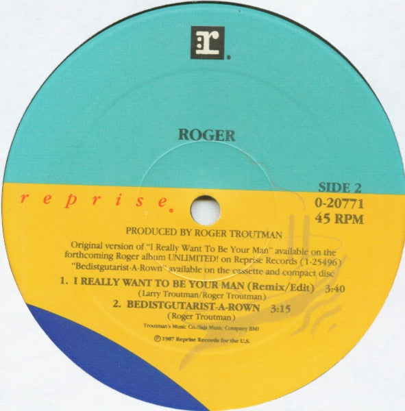 Roger Troutman : I Want To Be Your Man (12", Maxi)