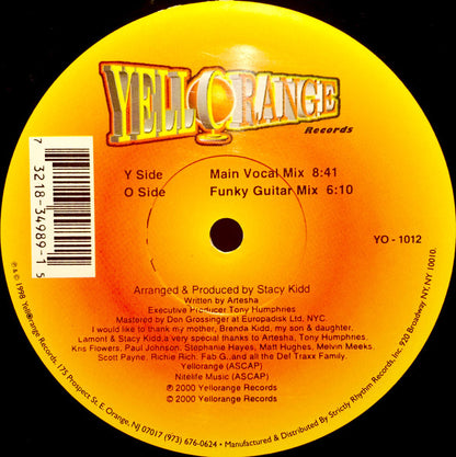 Stacy Kidd Featuring Artesha : Thank You (12")