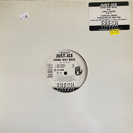 Just-Ice : Going Way Back / Lyric Licking (12", Promo)