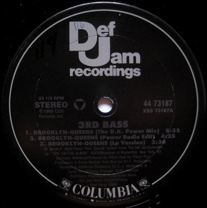 3rd Bass : Brooklyn-Queens (12")