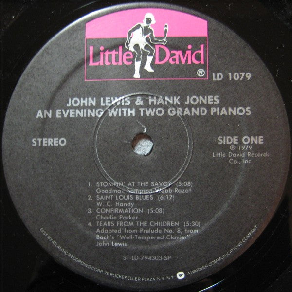 John Lewis (2) & Hank Jones : An Evening With Two Grand Pianos (LP, Album, Spe)
