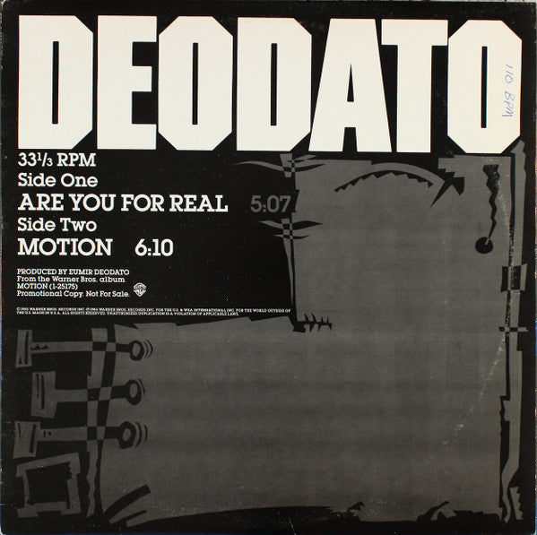 Deodato* : Are You For Real / Motion (12", Promo)