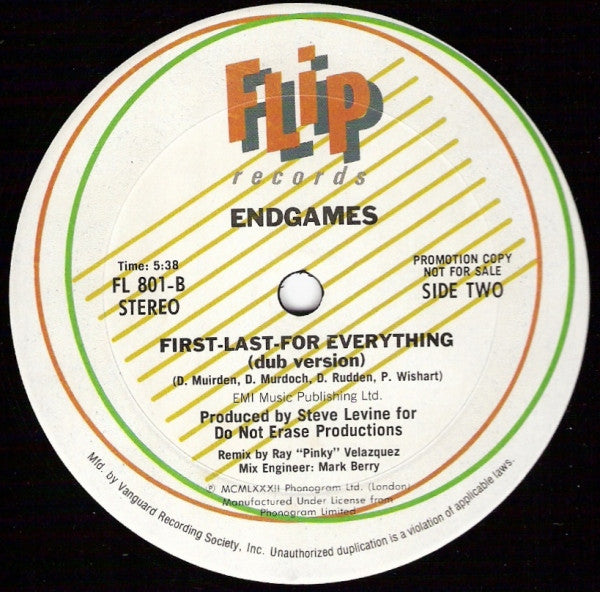 Endgames : First-Last-For Everything (12", Promo)