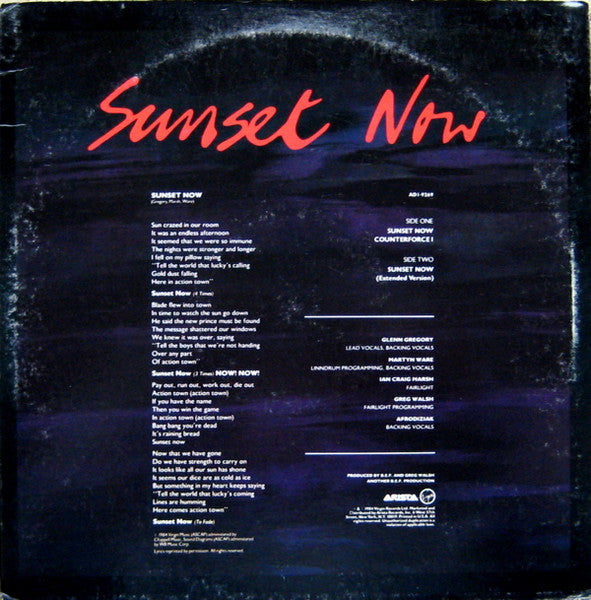 Heaven 17 : Sunset Now (12", Single)