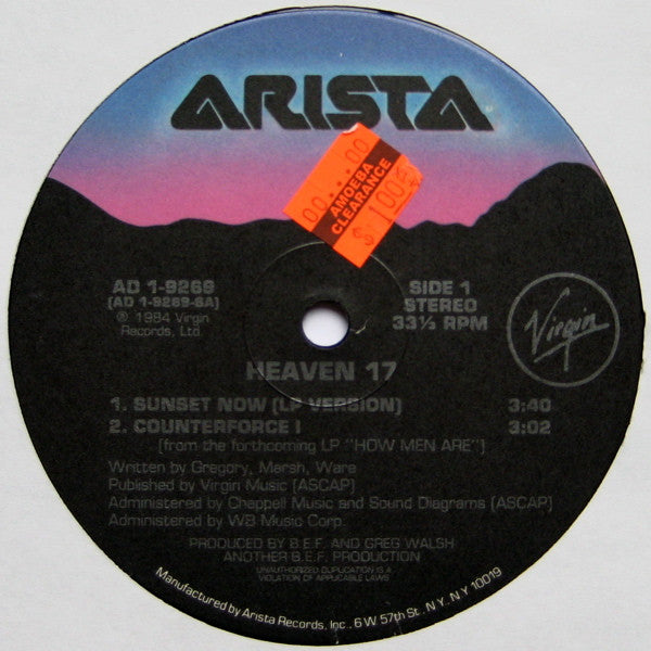 Heaven 17 : Sunset Now (12", Single)