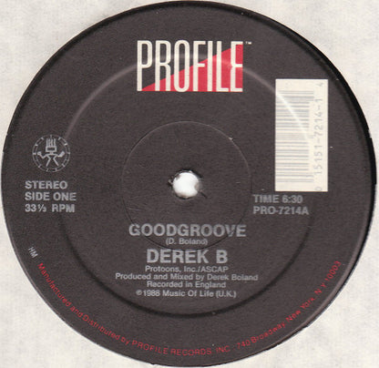 Derek B : Goodgroove (12")