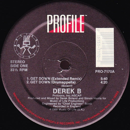 Derek B : Get Down (12")