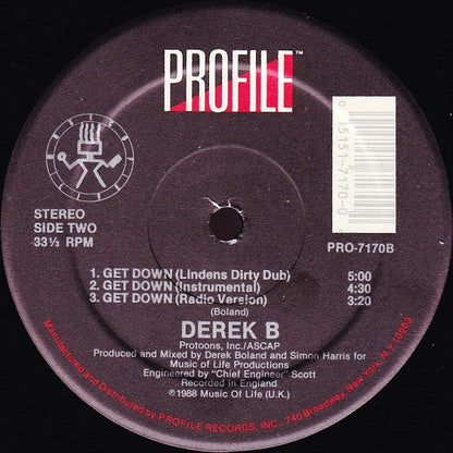 Derek B : Get Down (12")