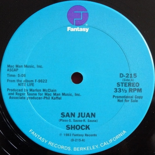 Shock (3) : San Juan / Crank It Up (12", Promo)