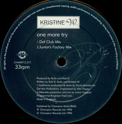 Kristine W : One More Try (12")