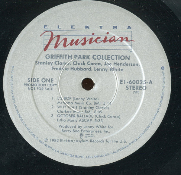 Stanley Clarke / Chick Corea / Joe Henderson / Freddie Hubbard / Lenny White : The Griffith Park Collection (LP, Album, Promo, Eas)