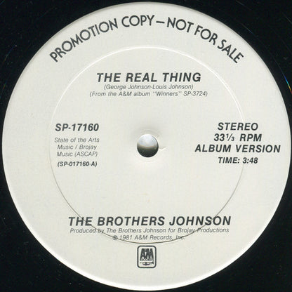 The Brothers Johnson* : The Real Thing (12", Promo)