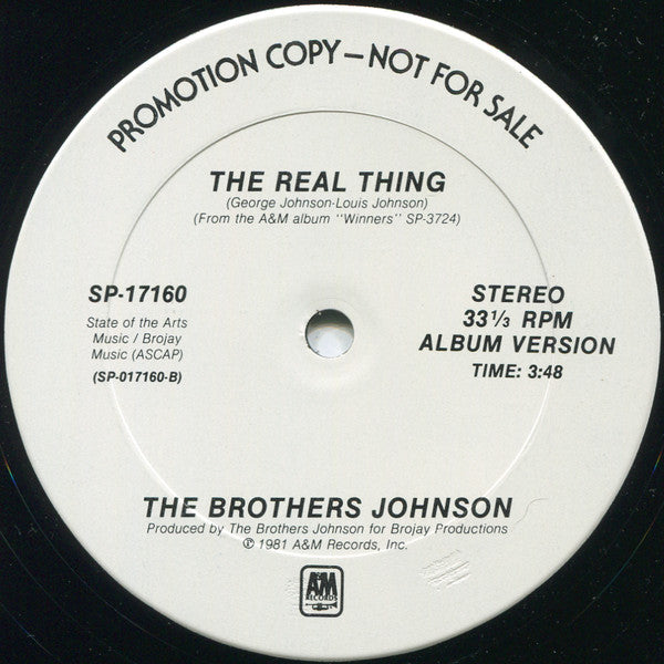 The Brothers Johnson* : The Real Thing (12", Promo)