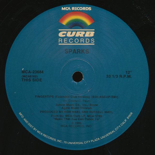 Sparks : Fingertips (12", Single)